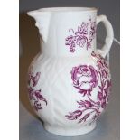 A Royal Worcester mask head jug, puce mark verso, height 16cm