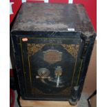 An early 20th century cast iron floor safe by SF Turner Ltd of Dudley, with key