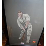 A set of sixteen Edwardian sporting prints of cricketers