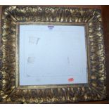 A 19th century giltwod and gesso picture frame, with leaf moulded edge, rebate dimensions 28 x 31cm