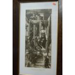 After Edward Coley Burne-Jones - King Cophetua and the Beggar maid, engraving, 59 x 28cm