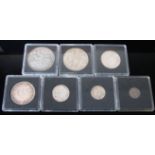 Great Britain, 1887 Queen Victoria seven-coin silver specimen set,