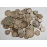 Great Britain, mixed lot of Victorian and later silver coins, to include; half crown,