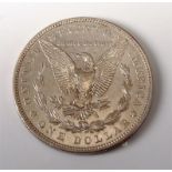 USA, 1880 silver Morgan dollar, obv. Liberty head above date, rev.