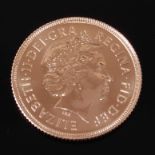 Great Britain, 2002 gold full sovereign, Queen Elizabeth II, rev.