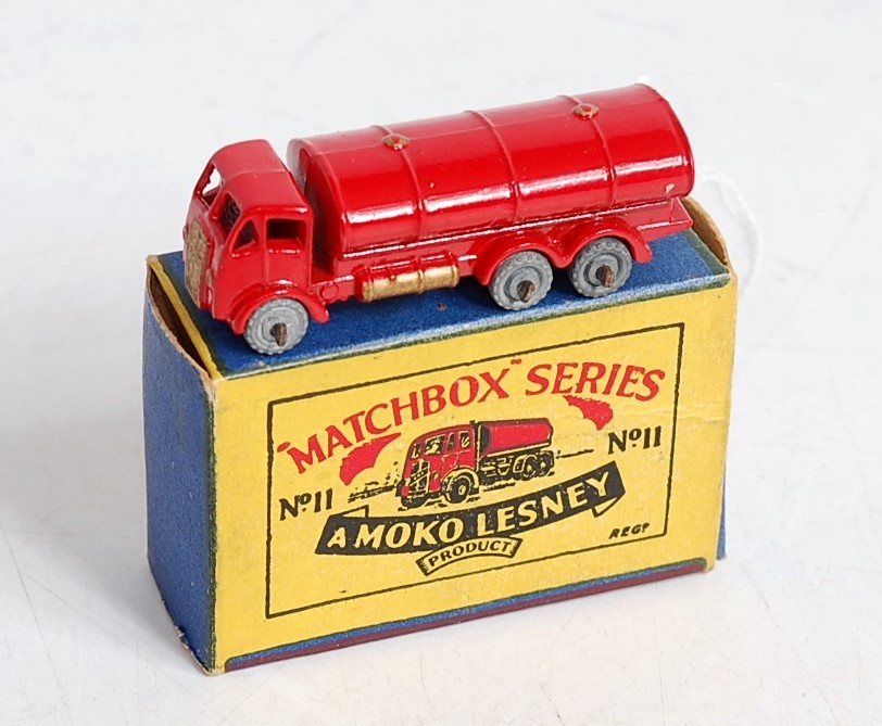 A Matchbox No.11A ERF road tanker, comprising...