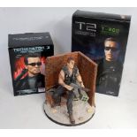 A Gentle Giant Terminator 3T-850 figure boxed, Side Show Collectables Terminator 2-800 figure,