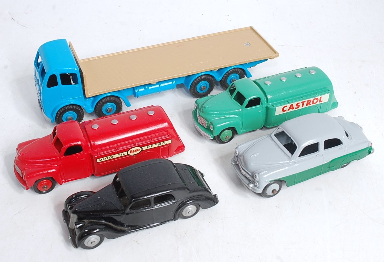 Five various repainted and reconditioned Dinky...