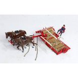 A white metal and tinplate horse drawn model...