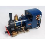 A Roundhouse Models 32mm gauge 1 gas fired 0-4-0 locomotive named 'Esther', finished in dark blue