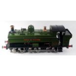 An LBSC Designs 5" gauge Pansy 0-6-0 Great Western Railway Pannier tank loco finished in Great