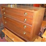 A 1970s G-Plan teak chest of four long drawers, width 97cm