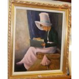 Douglas Swainson - The Picture book, oil on board, signed lower right, 59 x 49cm