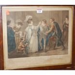 A set of five 19th century Anglo-French colour engravings, depicting scenes with members of the