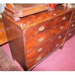 An early 19th century mahogany squarefront chest of two short over three long drawers, width 108cm