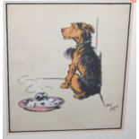 A framed Cecil Aldin print, 26 x 22cm