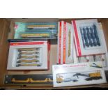 A quantity of boxed and loose American Outline N gauge rolling stock and accessories to include a