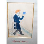 H.G. - Set of four Victorian satirical watercolours, entitled Natural Science, Socialism,