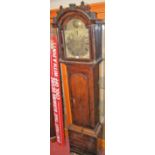 A circa 1800 oak longcase clock, having an arched brass dial signed Boyce Dereham, with subsidiary