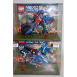 A Lego Nexo Knights set in window box No. 70312, and one other No. 70319 (2)