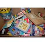 One box containing a quantity of childrens toys and games to include a musical Roly Poly, a John