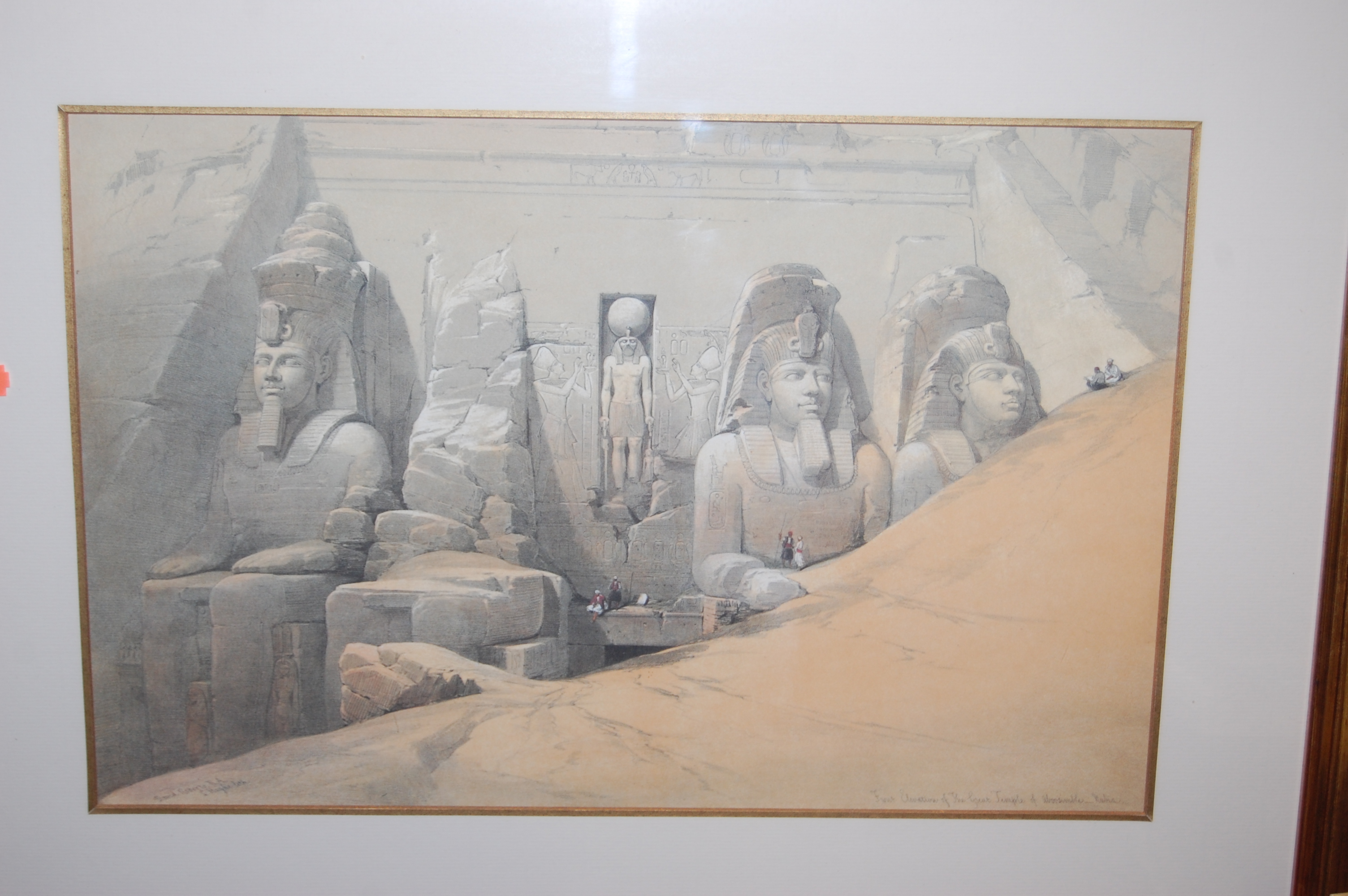 A set of four reproduction David Roberts prints, to include Temple scenes