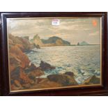 Carl Boehme - Coastal scene, print