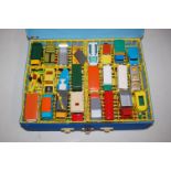 An original Matchbox Superfast collectors carrying case with various Matchbox Superfast contents