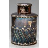A late Victorian silver and spiral fluted tea canister, 4.9oz, London 1897, h.10cm