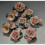 Eight various Karl Ens porcelain flowerbud posies