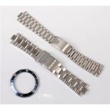 A gentleman's Omega steel watch bracelet, a gentleman's Tag Heuer steel watch bracelet and an