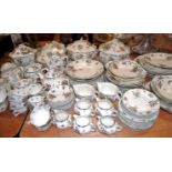 An extensive Royal Doulton tea & dinner service in the Old Leeds Spray pattern