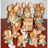 A collection of assorted Pendelfin figures to include Solo, Thumper, Roly, Father Rabbit etc (18)