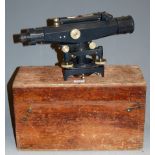 A mid-20th century Stanley lacquered theodolite, stamped Stanley London Trademark Made in England