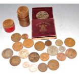 A small collection of assorted English coinage to include 1951 Festival of Britain five shillings,