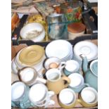 Three boxes containing a large quantity of mixed ceramics, glassware, and bargeware, mixed