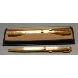 A Parker 61 Stratos fountain pen together with matching ball point pen, boxed