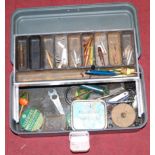 Fishing tackle box and sundry contents