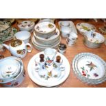 A collection of assorted Royal Worcester oven-to-table wares in the Evesham pattern, to include flan