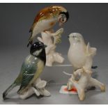 Three various Karl Ens porcelain birds