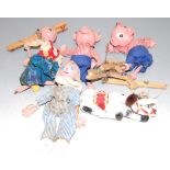 A collection of assorted loose Pelham Puppets