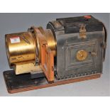 An early 20th century magic lantern, bearing plaque patent No.245