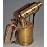 A Corona brass paraffin blow lamp, No.107