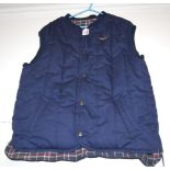 A gent's Barbour blue quilted gilet