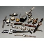 A quantity of ladies and gentleman's dress watches to include Longines, Gucci and others