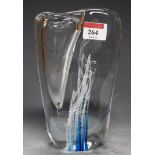 A Swedish glass studio vase, signed F.M.Ronneby Sweden verso, h.19cm