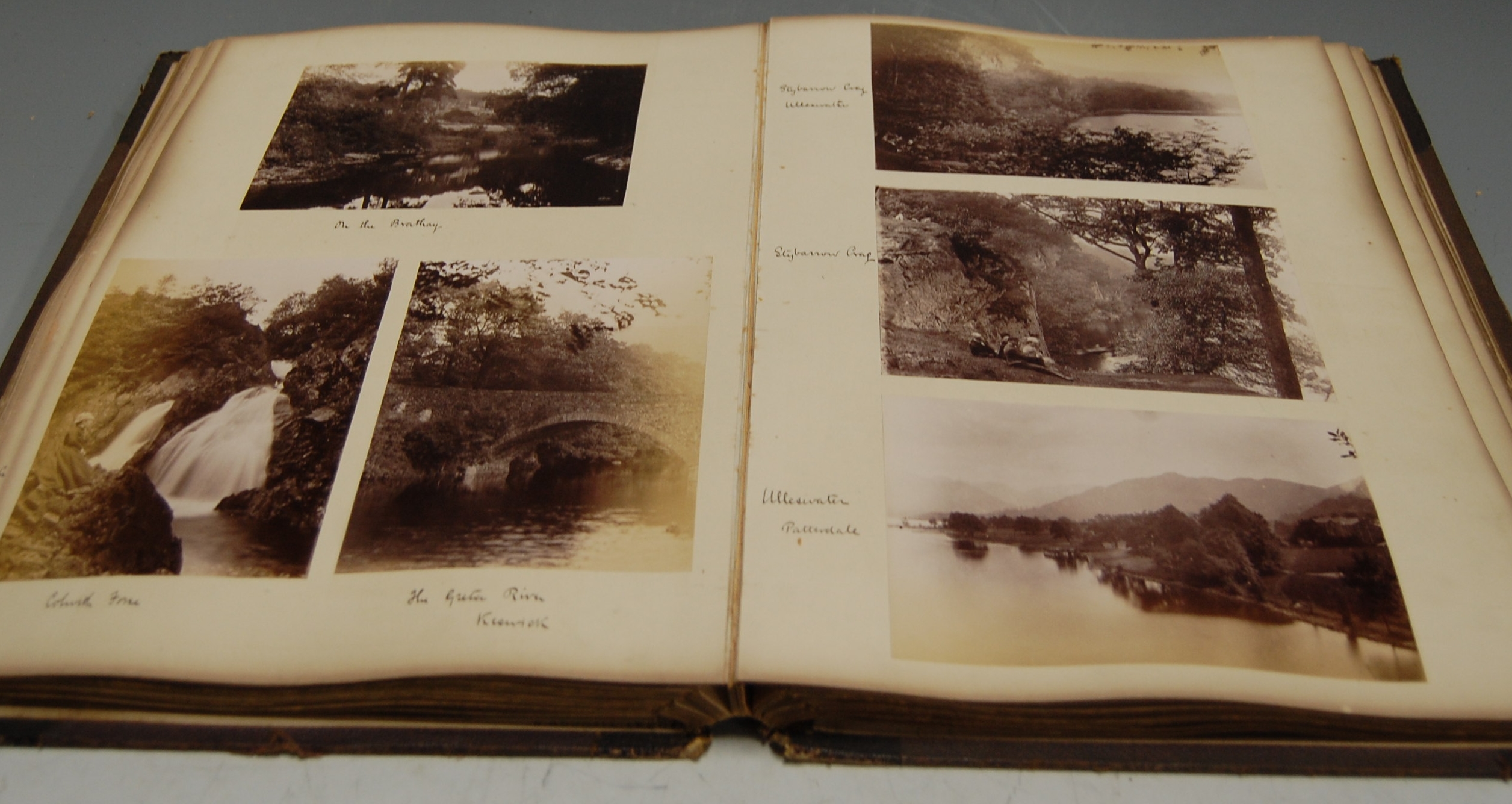 A Victorian photograph album and contents, being mainly English topographical views