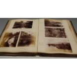 A Victorian photograph album and contents, being mainly English topographical views