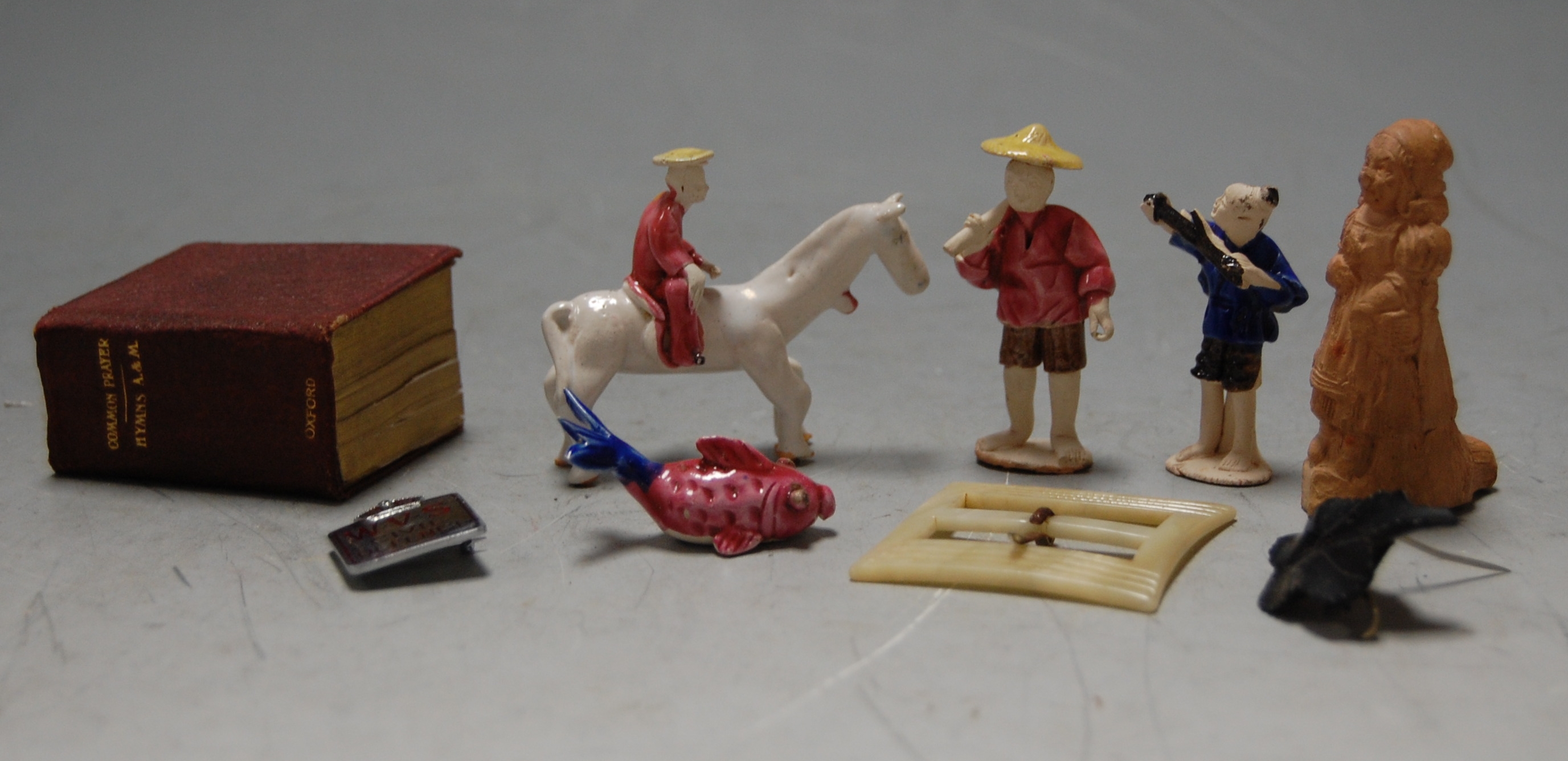 A Miniature Book of Common Prayer, together with various Chinese military figures etc