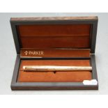 A Parker P105 gold plated pen boxed